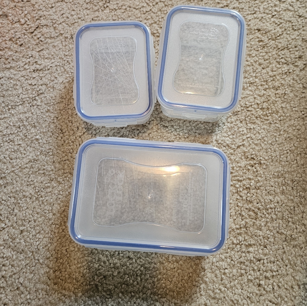 3 lock & lock storage containers